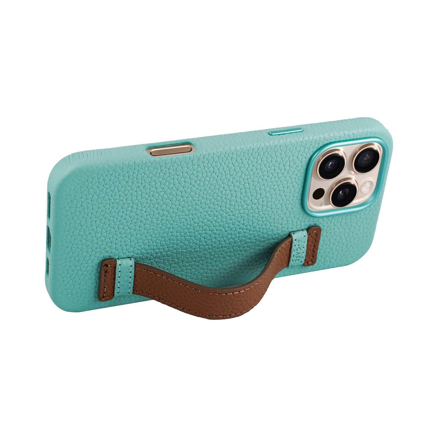 Amur Pro Leather Case For iPhone 16 Series-Tiffany/Brown