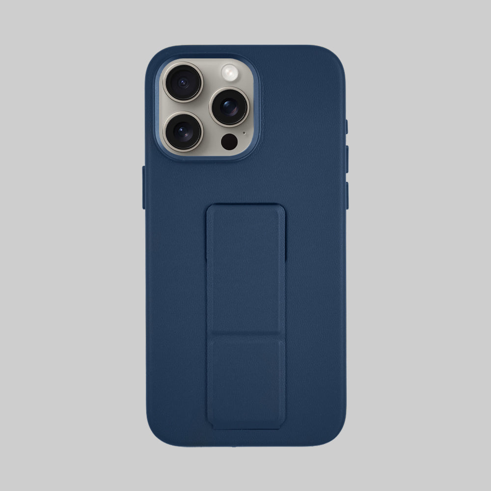 Tank Vegan Leather Case For iPhone 15 Pro Max - Blue
