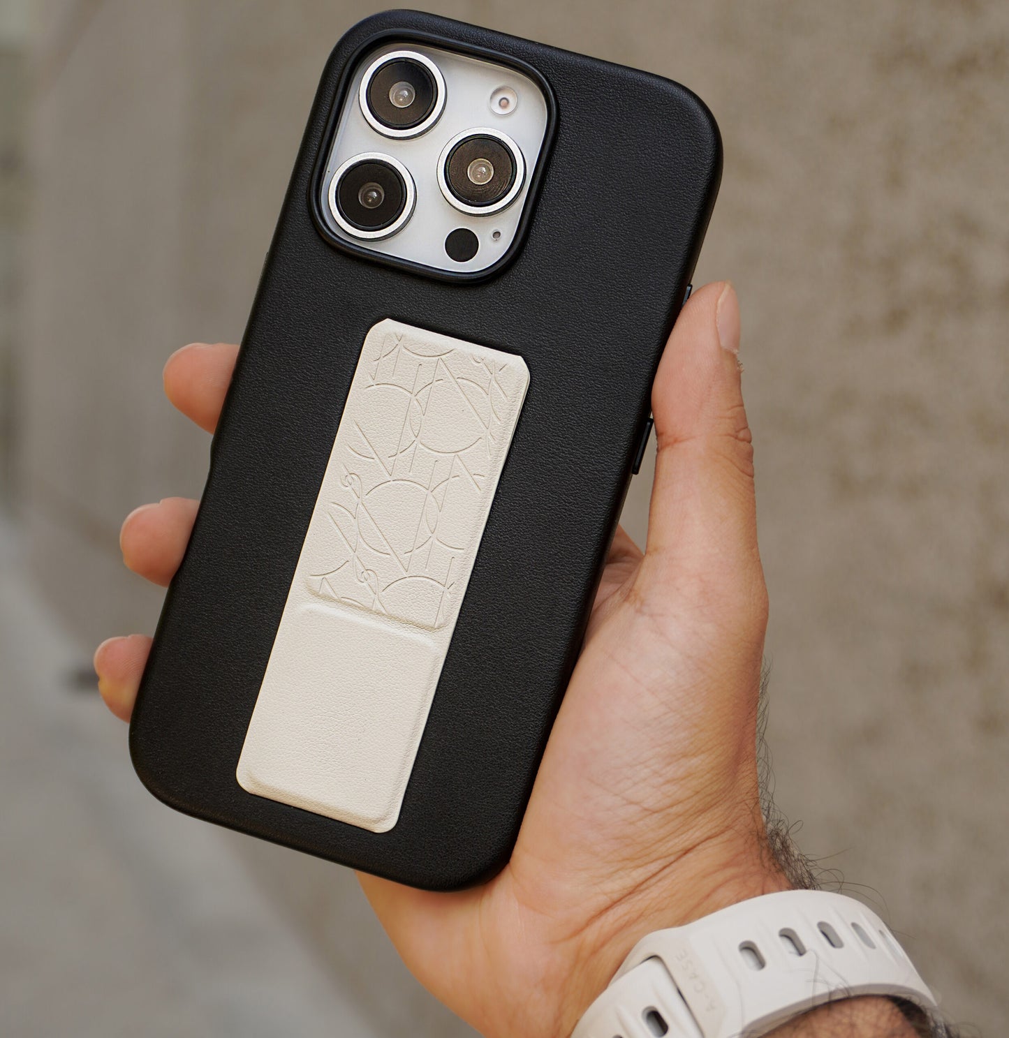 Tank Pro Vegan Leather Case For iPhone 16 Series-Gray