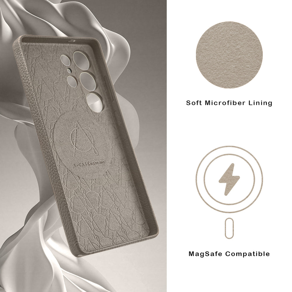 Amur Genuine Leather Case For S25 Ultra – Titanium